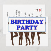 誕生日パーティーの招待状 招待状 (正面/裏面)