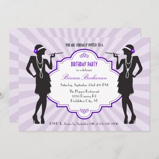 誕生日パーティーの招待状 招待状 (正面/裏面)