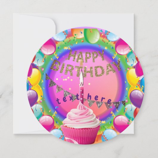 誕生日パーティーの招待状 招待状 (正面)