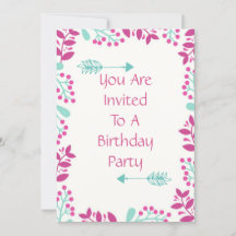 誕生日パーティーの招待状