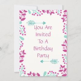 誕生日パーティーの招待状 招待状