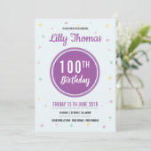 誕生日パーティーの招待状 招待状 (スタンド正面)