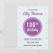 誕生日パーティーの招待状 招待状 (正面/裏面)