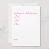 誕生日パーティーの招待状 招待状 (裏面)