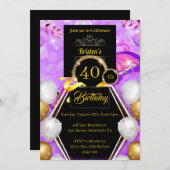 誕生日パーティーの招待状 招待状 (正面/裏面)