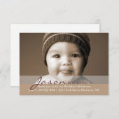 誕生日パーティーの招待状 | 1歳になる！ 招待状 (正面/裏面)