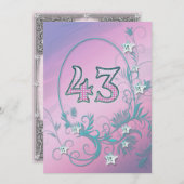 誕生日パーティーの招待状 43歳 招待状 (正面/裏面)