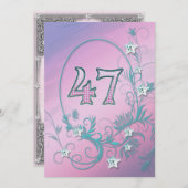 誕生日パーティーの招待状 47歳 招待状 (正面/裏面)