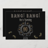 誕生日パーティーの招待状 – 60th - BANG! – ペーター 招待状 (正面/裏面)