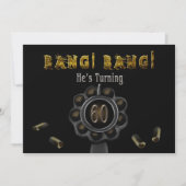 誕生日パーティーの招待状 – 60th - BANG BANG! 招待状 (正面)