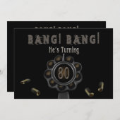 誕生日パーティーの招待状 – 80th - BANG Peter 招待状 (正面/裏面)