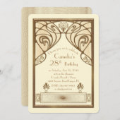 誕生日パーティーの招待素晴らし女、ギャツビー、アイボリー 招待状 (正面/裏面)