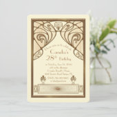 誕生日パーティーの招待素晴らし女、ギャツビー、アイボリー 招待状 (スタンド正面)