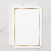 誕生日パーティーの招待素晴らし,ギャツビー,金ゴールド,ホワイト 招待状 (裏面)