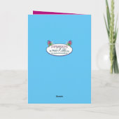 誕生日パーティーの招待魔法の蝶フェアリー カード (裏面)