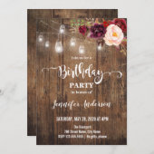 誕生日パーティーの招待 (正面/裏面)