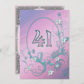 誕生日パーティーの招待41歳 招待状 (正面/裏面)