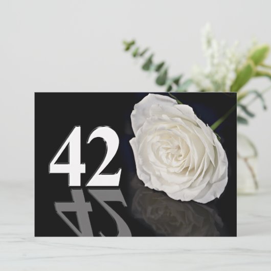 誕生日パーティーの招待42歳 招待状 (スタンド正面)