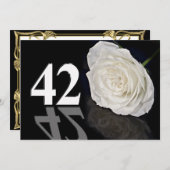 誕生日パーティーの招待42歳 招待状 (正面/裏面)