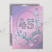 誕生日パーティーの招待45歳 招待状 (正面/裏面)