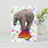 誕生日パーティーの招待4、ハッピーゾウと 招待状 (スタンド正面)