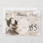 誕生日パーティーの招待55歳 招待状 (正面)
