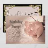 誕生日パーティーの招待60歳 招待状 (正面/裏面)