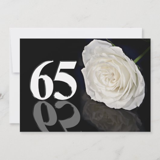 誕生日パーティーの招待65歳 招待状 (正面)