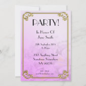 誕生日パーティーの招待80歳 招待状 (裏面)