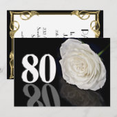 誕生日パーティーの招待80歳 招待状 (正面/裏面)