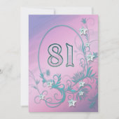 誕生日パーティーの招待81歳 招待状 (正面)