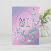 誕生日パーティーの招待81歳 招待状 (スタンド正面)