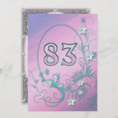 誕生日パーティーの招待83歳 招待状 (正面/裏面)