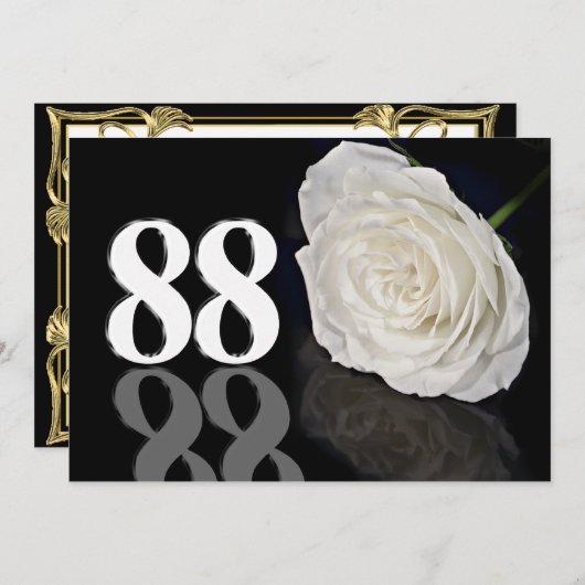 誕生日パーティーの招待88歳 招待状 (正面/裏面)