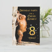 誕生日パーティーの招待8、オランウータンと 招待状 (スタンド正面)