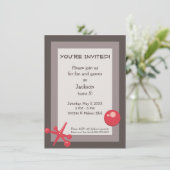 誕生日パーティーの招待-おもしろいとゲームジャック 招待状 (スタンド正面)