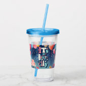 誕生日パーティーの招待 アクリルタンブラー (裏面)