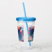 誕生日パーティーの招待 アクリルタンブラー (左)