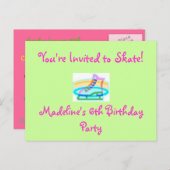 誕生日パーティーの招待 インビテーションポストカード (正面/裏面)