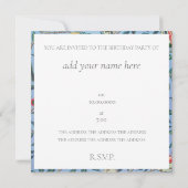 誕生日パーティーの招待：ウィリアム・モリス  招待状 (裏面)