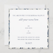 誕生日パーティーの招待:ウィリアム・モリス 招待状 (裏面)