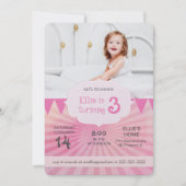 誕生日パーティーの招待 | カーニバルピンク 招待状 (正面)