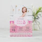 誕生日パーティーの招待 | カーニバルピンク 招待状 (スタンド正面)