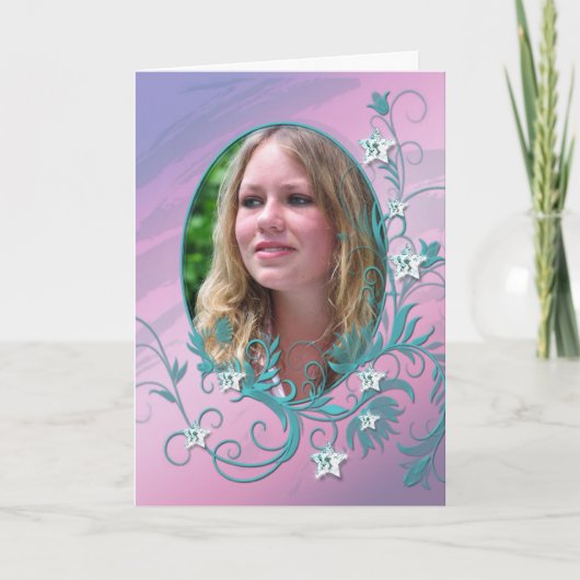 誕生日パーティーの招待 サンキューカード (正面)