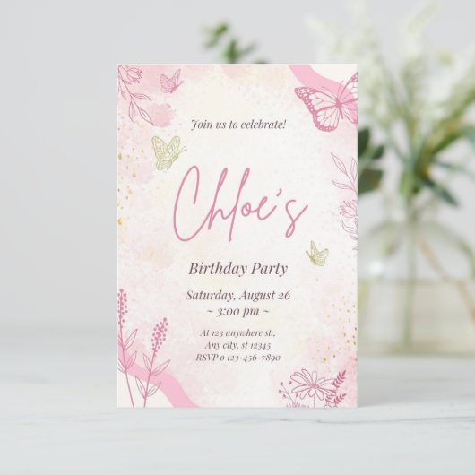 誕生日パーティーの招待 セーブザデート (スタンド正面)