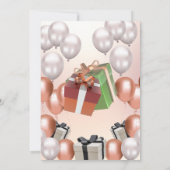 誕生日パーティーの招待 セーブザデート (裏面)