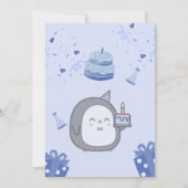 誕生日パーティーの招待 セーブザデート (裏面)