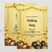 誕生日パーティーの招待 セーブザデート (正面/裏面)