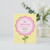 誕生日パーティーの招待::デイジー2 インビテーションポストカード (スタンド正面)