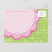 誕生日パーティーの招待：:デイジー5 インビテーションポストカード (裏面)